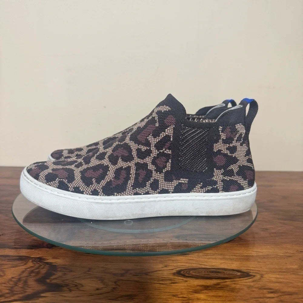 Rothy’s Wildcat Cheetah Print Chelsea Sneaker